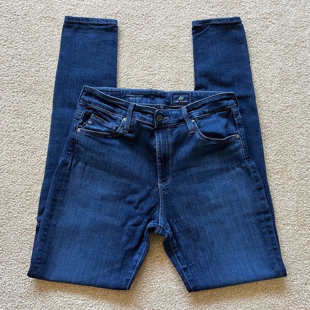 Women’s AG (Adriano Goldschmied) Farrah Ankle, High Rise Skinny Jeans. Size 27.